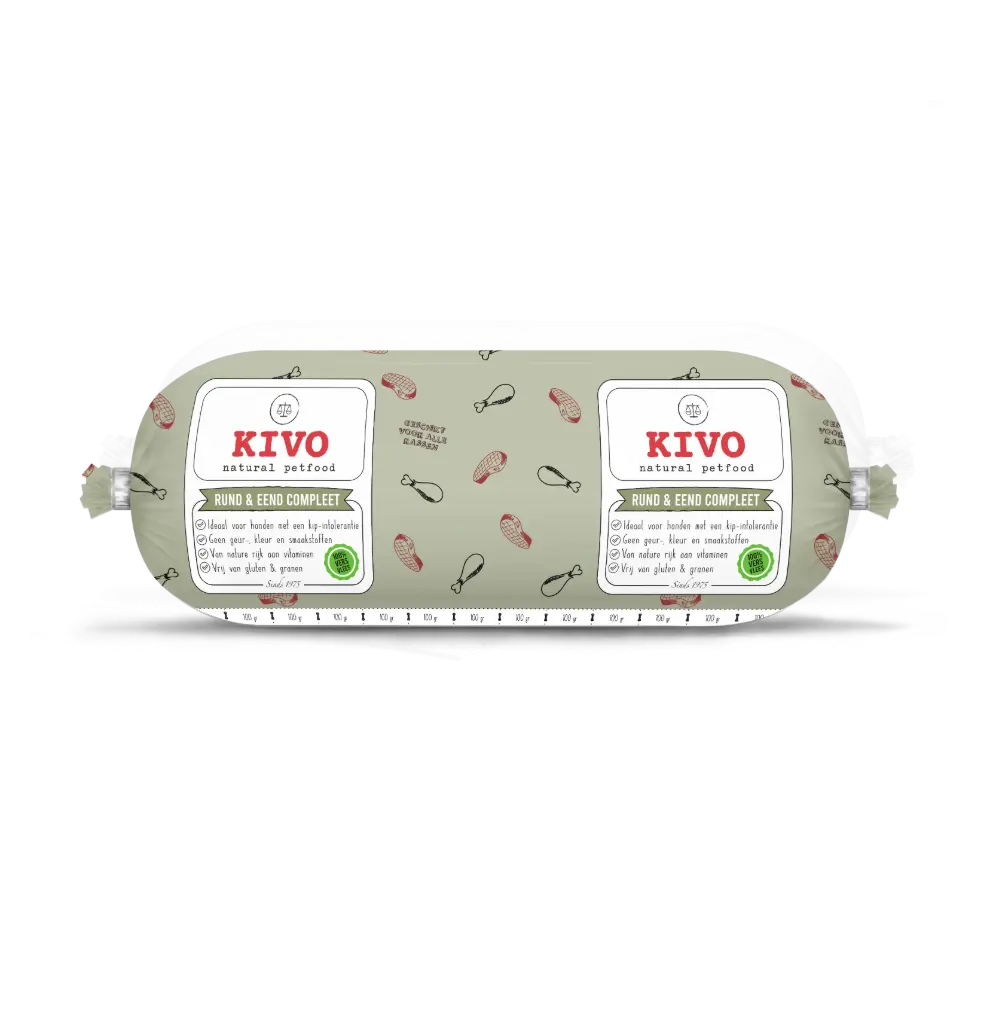 🐾Kivo - Rund & Eend compleet 1kg
